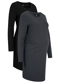 Pack of 2 Maternity Jumper Dresses