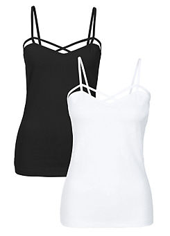 Pack of 2 Strappy Crop Tops