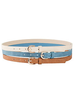 Pack of 3 Faux Leather Belts