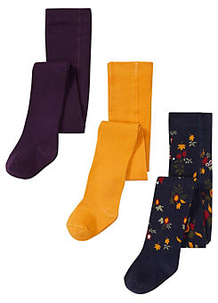 Pack of 3 Pairs of Kids Cotton Tights