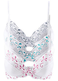 Pack of 3 Underwired Lace Bras