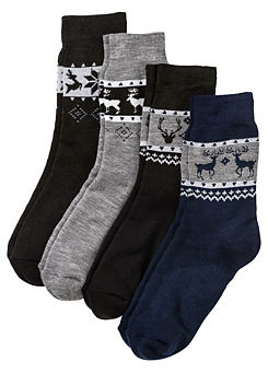 Pack of 4 Pairs of Winter Socks