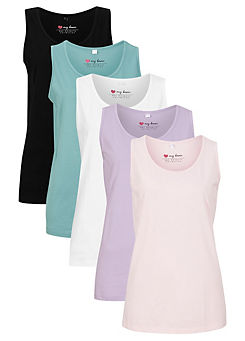 Pack of 5 Essential Vest Tops