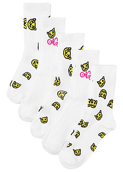 Pack of 5 Pairs of Tennis Socks