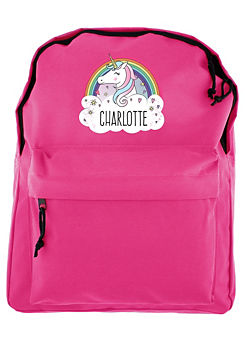 Personalised Pink Unicorn Backpack