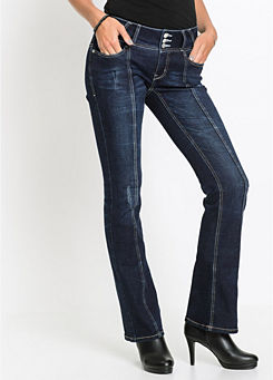 Piped Bootcut Jeans