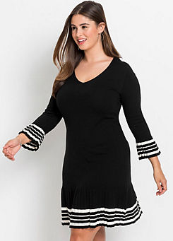 Piped Knitted Dress