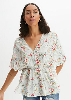 Plunging Floral Tunic