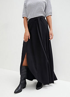 Ponte Wrap Maxi Skirt
