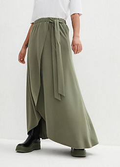 Ponte Wrap Maxi Skirt