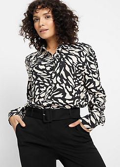 Printed Longline Blouse in Sustainable Viscose