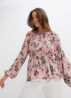 Pull-On Floral Blouse