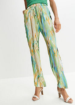 Pull-On Printed Trousers