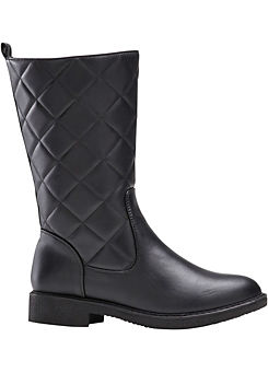 Quilted Calf Boots