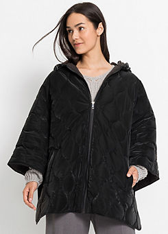Quilted Zip Poncho
