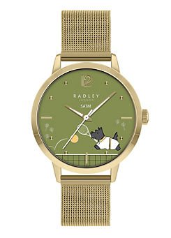 Radley London Ladies Wimbledon Park Gold Plated Mesh Strap Watch