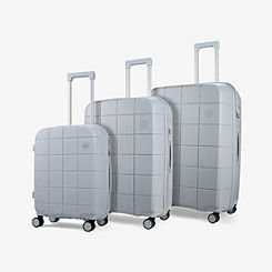 Rock Pixel 3 Piece Set 8 Wheel Hardshell Expandable Suitcases