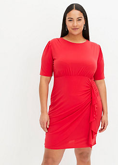 Ruched Short Sleeve Dress