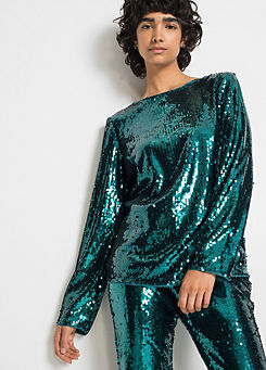 Sequin Party Long Sleeve Top