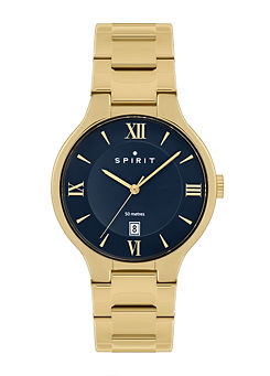 Spirit Gents Classic Polished Gold Plated Bracelet Watch