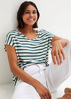 Stripy Linen T-Shirt