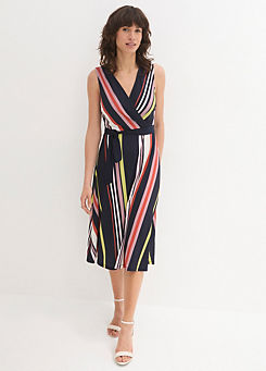 Stripy Wrap Dress