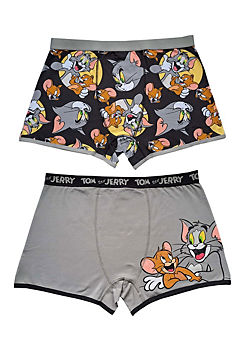 Tom & Jerry Mens 2Pk Boxer Shorts