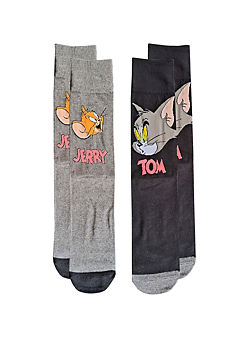 Tom & Jerry Mens 2Pk Sock Gift Pack