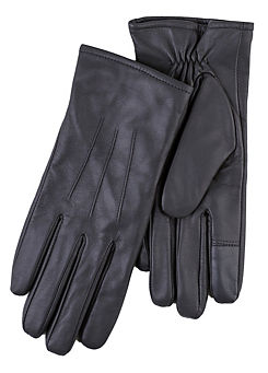 Totes Isotoner Ladies Black One Point SmarTouch™ Suede Gloves