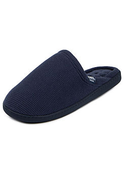 Totes Isotoner Men’s Navy Waffle Mule Slippers
