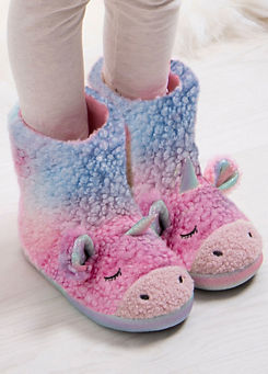 Totes Kids Unicorn Boot Slippers