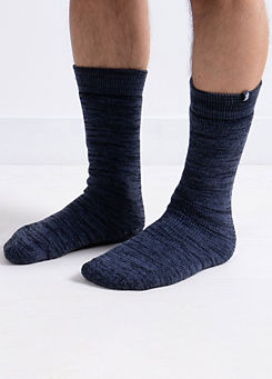 Totes Mens Recycled Navy Thermal Original Slipper Socks
