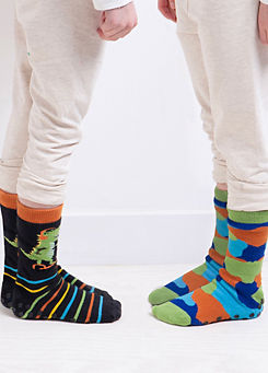 Totes Toasties Dinosaur Kids Original Slipper Socks