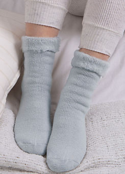 Totes Toasties Ladies Blue Thermal Brushed Bed Socks