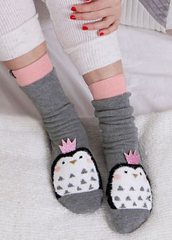Totes Toasties Ladies Penguin Original Slipper Socks
