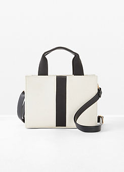 Two Tone Detachable Shoulder Strap Handbag