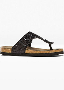 Women’s Sparkly Toe Post Sandals