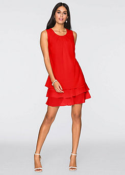bonprix Chiffon Party Dress In Recycled Polyester