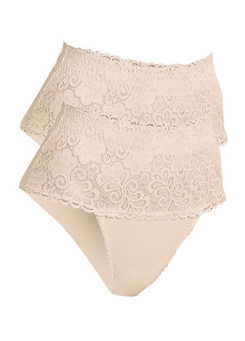 bonprix Pack of 2 Lace Shaping Briefs