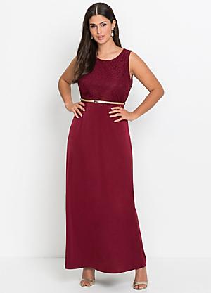 red summer dresses plus size