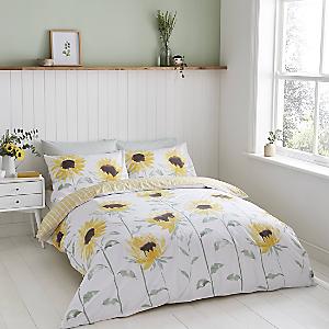 Catherine Lansfield Oriental Blossom Duvet Cover Yellow 160 x 220 50 x 110 cm 2 Pillowcase for 90 cm Bed Cotton