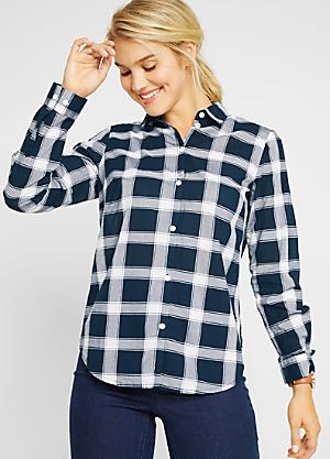 bonprix Check Flannel Longline Blouse