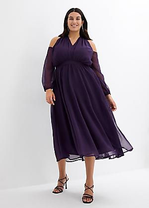 Plus size cold shoulder evening dress best sale