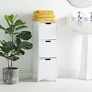 Vida Bathroom Priano 1 Door 2 Shelf Tall Cabinet