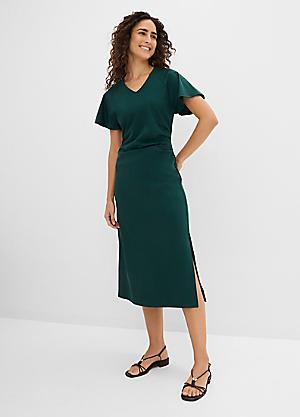 bonprix sequin party dress - dark green - size 14/16 Green Plaid Square Neck Midi Dress Medium main image 1