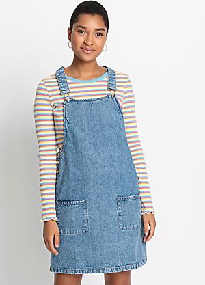 denim pinafore dress size 16