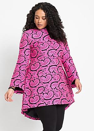 plus size coat pink