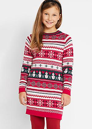 girls christmas jumper dresses