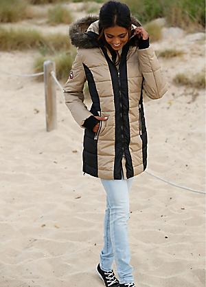 brown winter jacket womens