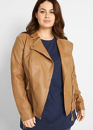 Plus Size Leather & Faux-Leather Jackets